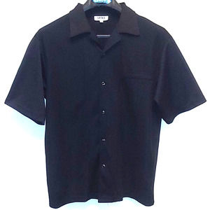 90s XL Vintage Black on Black Club Dress Shirt  RARE